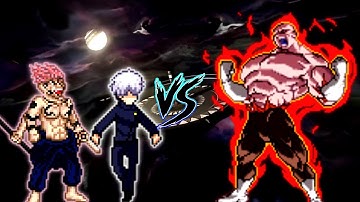 Meguna Final V2.0 OP & Limitless Gojo V2 OP VS Jiren V2 OP (Zeed) in Jump Force Mugen