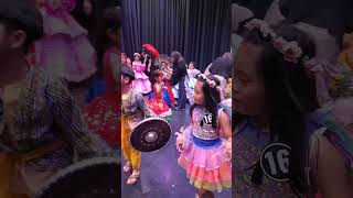 Kids backstage getting ready for the show