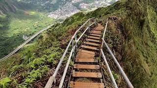 Haiku Stairs  Descending the stairs.