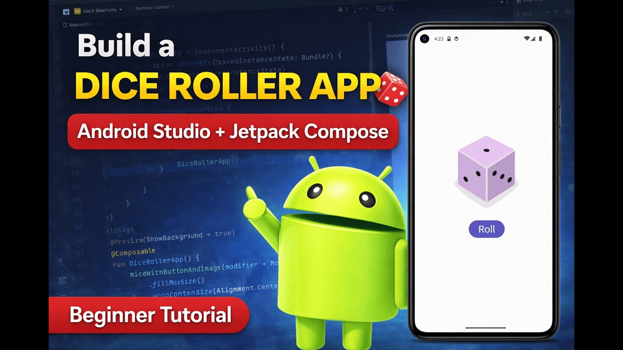 Build a Dice Roller App | Android Studio + Jetpack Compose (Beginner ...