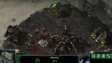 Starcraft II beta Terran vs Zerg Siege tank/ thor assault