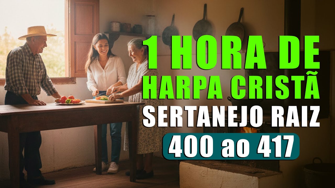 1 hora de Hinos da Harpa - Harpa Cristã Sertanejo Raiz - Hinos 400 ao 417 - Louvor Pentecostal
