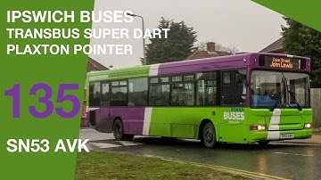 Ipswich Buses Transbus Super Pointer Dart || 135 (SN53 AVK) || SCREAM!!!