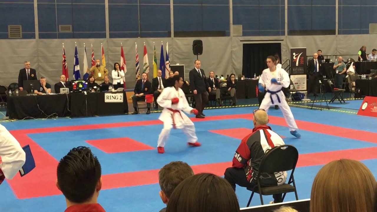 2016 Canadian Karate National Championships U21 60kg Finals YouTube