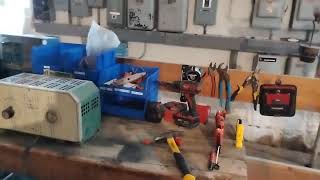I finally started setting up a work shop. In the abandoned flour mill 