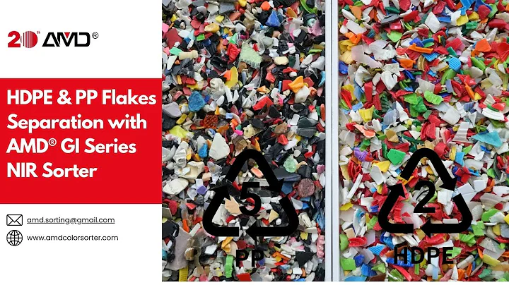 HDPE & PP Flakes Separation with AMD® GID NIR Sorting Machine