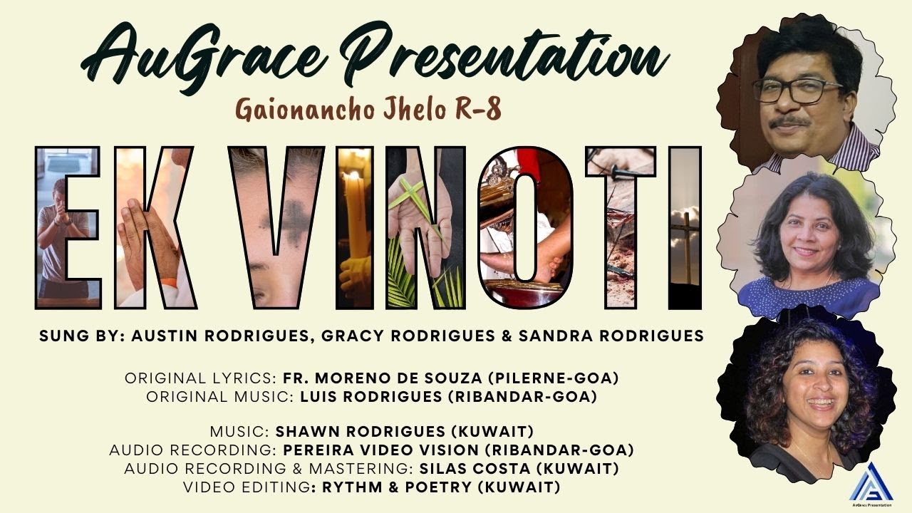 𝐑-𝟖 Ê𝐤 𝐕𝐢𝐧𝐨𝐭𝐢 | Konkani Hymn | Singers: Austin, Gracy & Sandra | Original Music: Luis Rodrigues