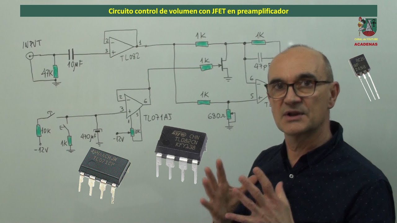 Control volumen con JFET en preamplificador. JFET como resistor