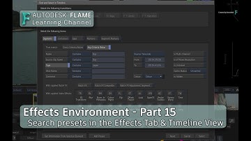 Effects Environment - Part 15 - Search Presets - Flame 2019.2
