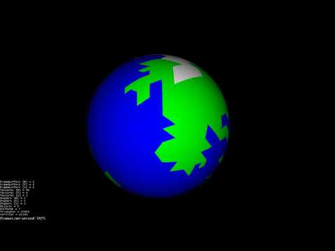 Test - World map on custom icosphere, procedural generation