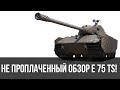 Черная пятница E 75 TS Стоит ли брать? Не проплаченный обзор танка! World of Tanks