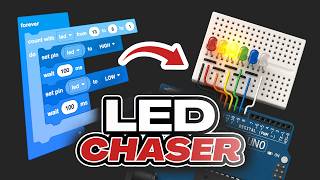 Build an LED Chase Circuit with Arduino in Minutes