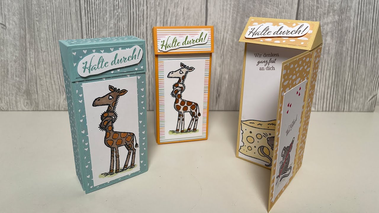 Gute Besserung- / Motivations-Box mit versteckter Botschaft -  Stampin'Up!® (cm+inch)