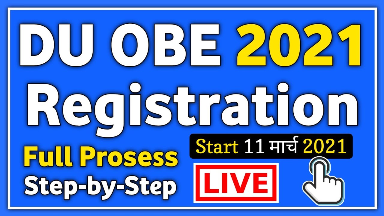 DU OBE REGISTRATION 2021 | OBE Registration DU | How to Register for OBE DUSOL | DU OBE Registration