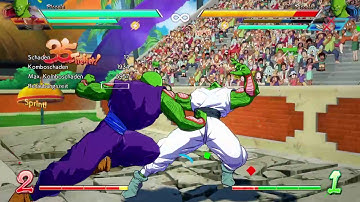 DRAGON BALL FighterZ Piccolo Hellzone loop set up with Ssj Goku and Ssj Vegeta