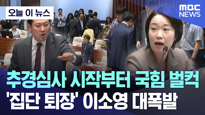 [오늘 이 뉴스] 추경심사 시작부터 국힘 벌컥.. '집단 퇴장' 이소영 대폭발 (2025.06.30/MBC뉴스)