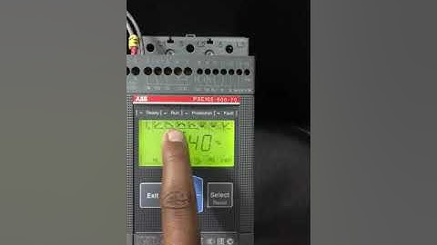 ABB softstarter PSE105-600-70 setting and installation.