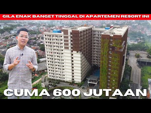 NYAMAN BANGET TINGGAL DI APARTEMEN INI - KONSEP RESORT DAN TERKONEKSI SAMA STASIUN LRT