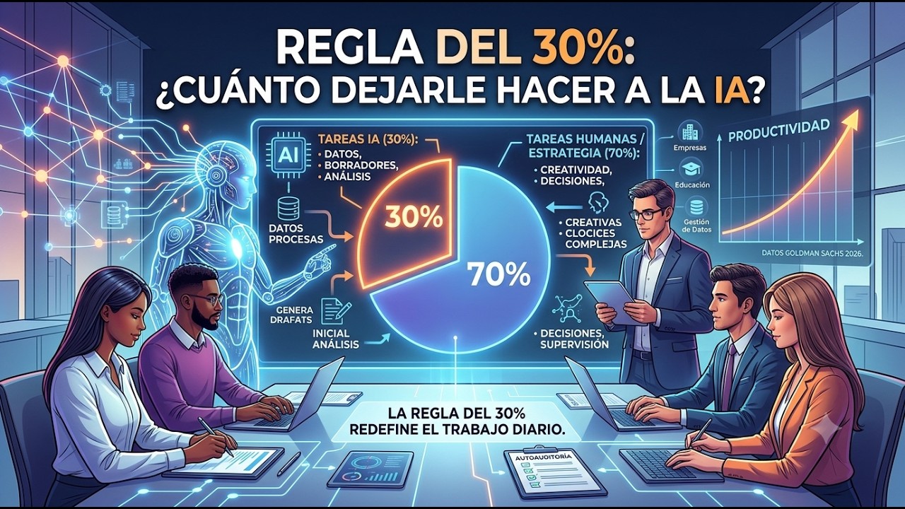 Regla del 30%: Cómo usar IA sin perder el control de tu trabajo