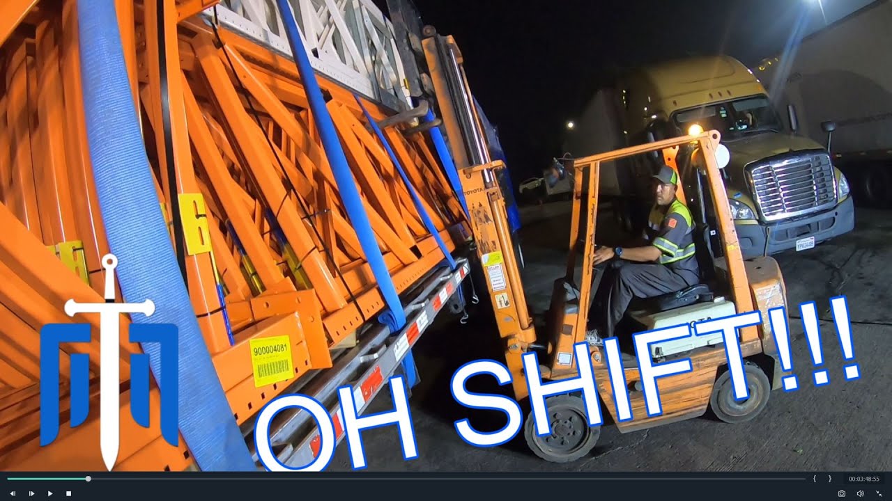 OH SHIFT!! Steel Racks Almost Fall Off The Trailer! - YouTube