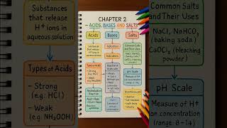 Acids, Bases and Salts Class 10 Mind Map | Science Chapter 2 Made Easy #class10 #science #chapter2