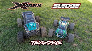 Traxxas Xmaxx With 2050 Gearing Traxxas Sledge V2 ...Which One Would You Choose ?