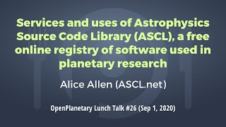 Celebrity OP Lunch Talk #26: "Services and uses of Astrophysics Source Code Library (ASCL)" Wealth