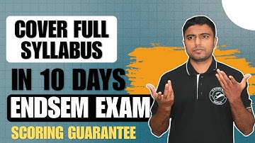 Cover Full Syllabus | In 10 Days | Endsem Exam | Scoring Guarantee | #engineering #endsem