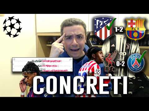 Video Atletico Madrid Barcellona 1-2 / Liverpool Psg 0-2: critici di calcio in lutto