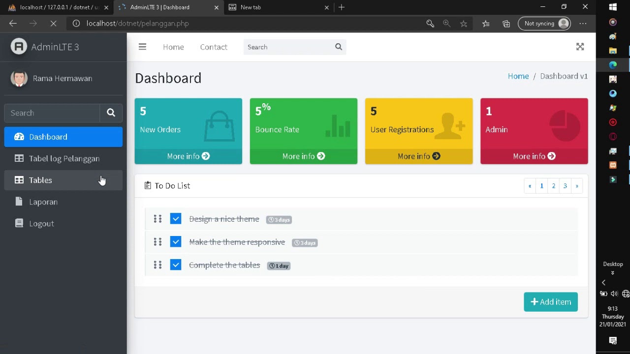 Website Admin Sederhana - YouTube