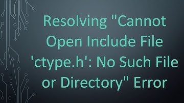 Resolving "Cannot Open Include File 
