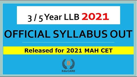 MH LAWCET (3/5 Yrs) 2021 - New Update | Syllabus out | Notification for 2021