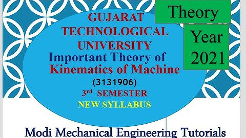 NEW|GTU IMP OF KTM| GTU IMP OF KINEMATICS AND THEORY OF MACHINE|GTU KINAMATICS AND THEORY OF MACHINE