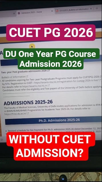 CUET PG 2026 || Delhi University PG Course Admission 2026 #anas_du ...