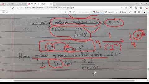 Module 3 17EC82 FON lecture 30 part 2: LED source materials, Quantum efficiency and LED power