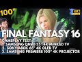 FINAL FANTASY 16 PS5 Gameplay in Sony Oled TV, Samsung Miniled &amp; Samsung Laser 100&quot; 4K Projector 😱