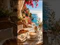 30 Seconds Vacation Ep.2 | Hidden Seaside Café ☕Relaxing Mediterranean Sunset, Beautiful Ocean Views