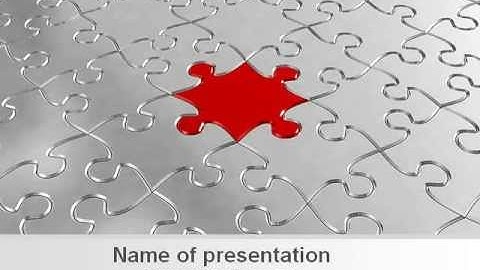 Puzzle Main Piece PowerPoint Template by PoweredTemplate.com