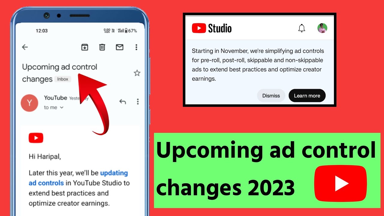 Upcoming ad control changes | Upcoming ad control change youtube email ...