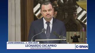 Leonardo DiCaprio Tribute at Jane Goodall Funeral Service Net Worth