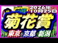 【競馬 JRAレース予想ライブ】菊花賞。東京、京都、新潟