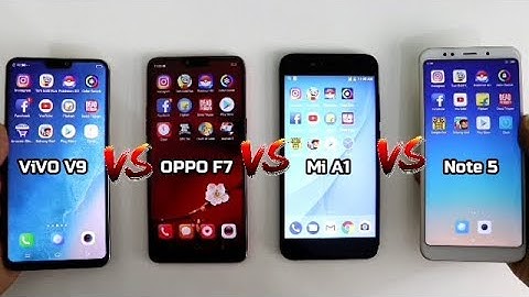 ViVO V9 Vs OPPO F7 Vs Mi A1 Vs Redmi Note 5 SpeedTest Comparison I Hindi