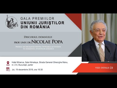 Inconsistent agency Embassy Discursul dlui Nicolae Popa cu ocazia Galei Premiilor Uniunii Juriștilor  din România pe anul 2020 - YouTube