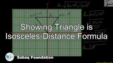 Showing Triangle is Isosceles-Distance Formula, Math Lecture | Sabaq.pk