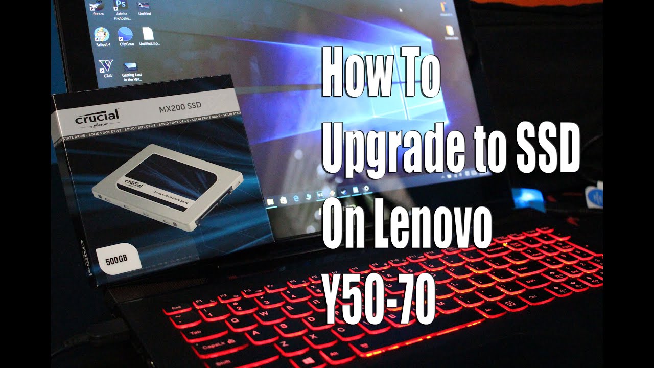 dommer Shining passe How to Upgrade to an SSD on a Lenovo y50-70 - YouTube