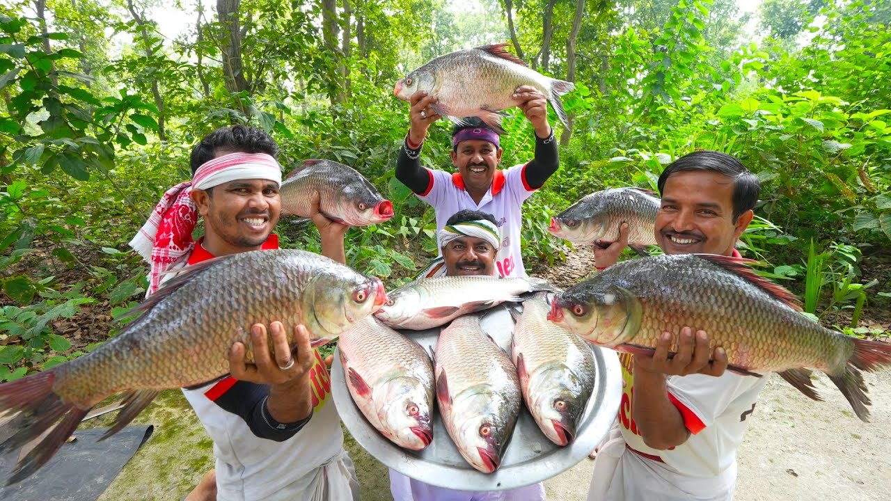Mutton Curry & Katla fish cooking for village people | Mutton Recipe village style