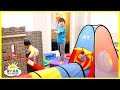 Ryan Pretend Play with Ultimate Kids Indoor Obstacle Course!!!