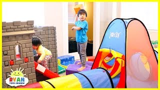 ryan pretend play with ultimate kids indoor obstacle course