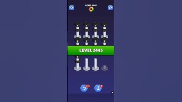 Nut Sort Level 2445 - Color Puzzle Game by Kiwi Fun #games #puzzle #NutSort #NutSortSolution