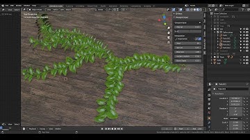 [Demo] Instancing leaves on collections of splines - blender animation nodes